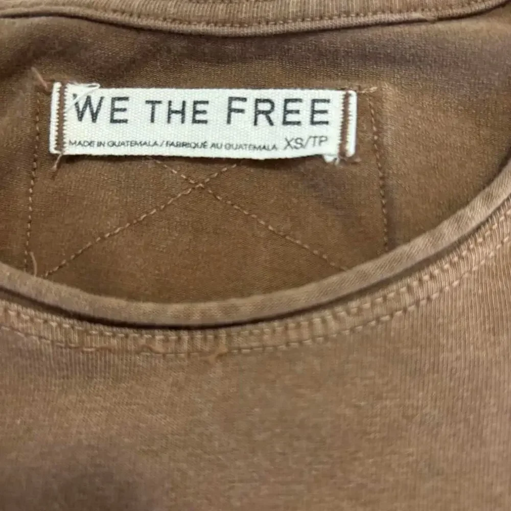 🤎 We The Free by Free People washed brown cropped tee